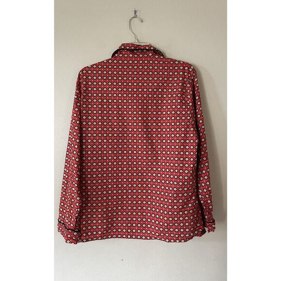 The Cats Pajamas Size Medium Hadley Pajama Shirt Top Print Cotton Comfy - Picture 2 of 7